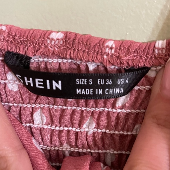SHEIN size small pink polka-dot top - Picture 5 of 5